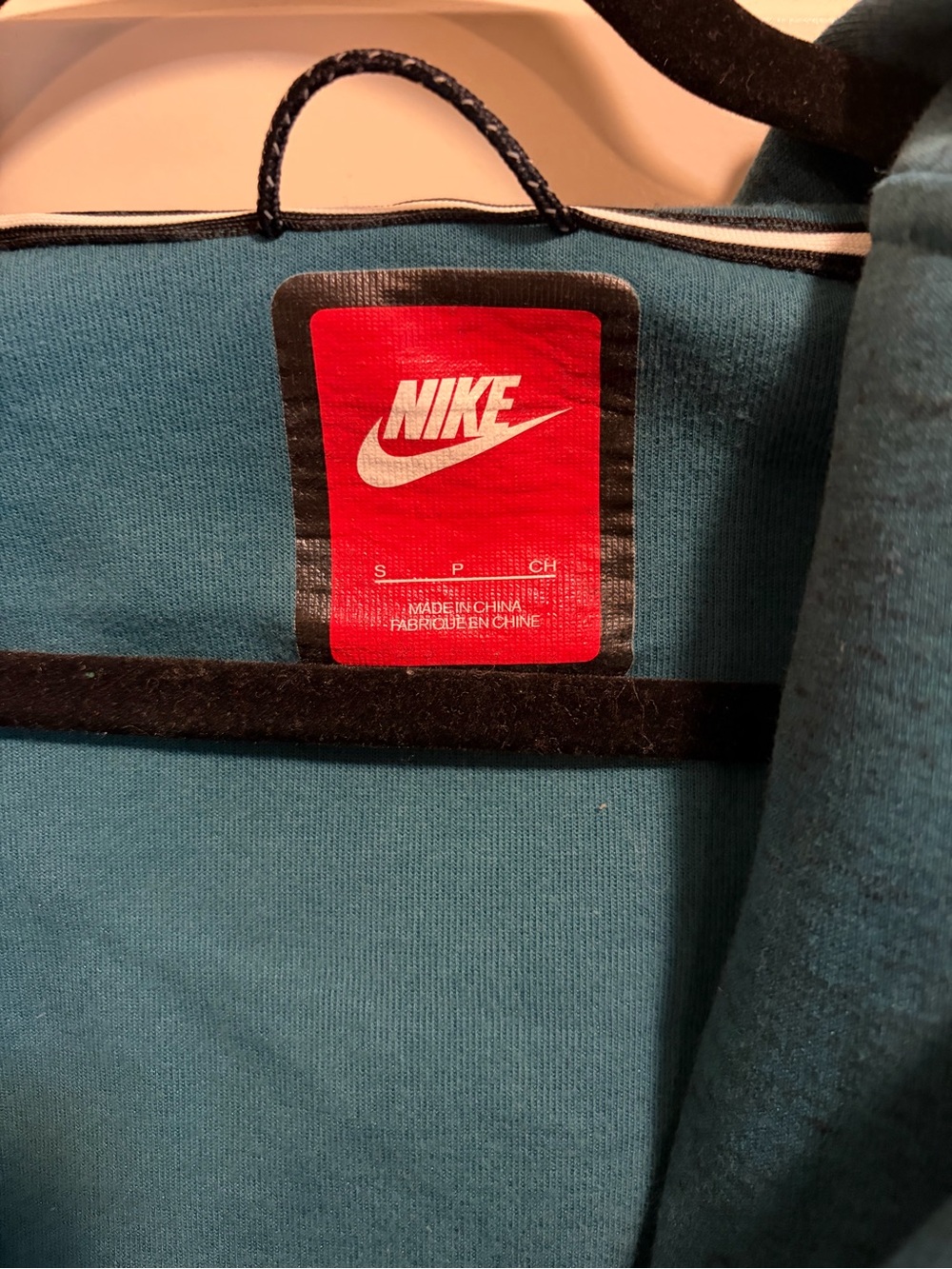 Nike Women’s Teal Tech Fleece Cape Hoodie Pullover Asymmetrical Zipup - Picture 6 of 7